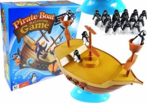 LeanToys Gra Zręcznościowa Statek Piracki Z Pingwinami 5