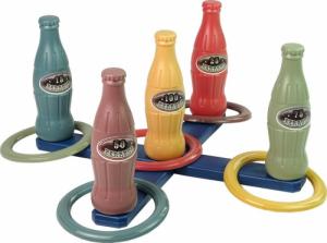 LeanToys Gra Zręcznościowa Rzut Obręczą Butelki z Punktami 5