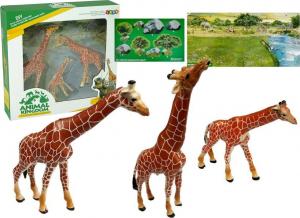 Figurka LeanToys Rodzina Żyraf + Tło Afryka (5383) 1