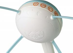 LeanToys Karuzela Do Łóżeczka Projektor Pilot Melodie Odgłosy Zwierząt Niebieski 3