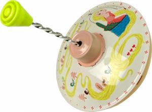 LeanToys Bączek Do Kręcenia Zabawka Roszpunka Żółty Metalowy 3
