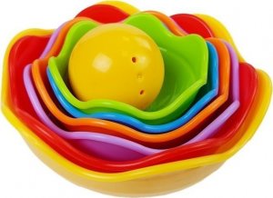 LeanToys Piramidka dla Niemowlaka Muszelki 4