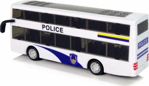 LeanToys Autobus Policyjny Dwupiętrowy Biały z Naciągiem Dźwięk 8
