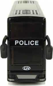 LeanToys Autobus Policyjny Dwupiętrowy Czarny z Naciągiem Dźwięk 7