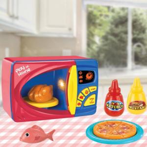 LeanToys Kuchenka Mikrofalowa Akcesoria Pizza Kurczak Na Baterie 6
