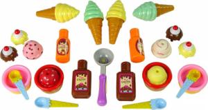 LeanToys Zestaw Słodkości Lody Babeczki Sosy Łyżeczki 3
