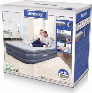 Bestway Dmuchany Materac Z Pompką 226 x 152 x 84 cm Bestway 67923 16