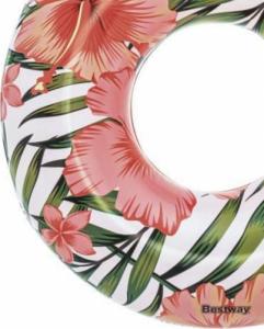 Bestway Koło do pływania z palmami Różowe 119 m (36237) 2