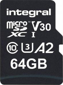 Karta Integral UltimaPro MicroSDXC 64 GB Class 10 UHS-I/U3 A2 V30 (INMSDX64G-180V30) 1