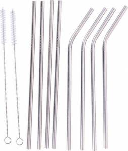 Alpina słomki metalowe wielokreotnego użytku w zestawie ze szczoteczkami do czyszczenia (8+2 szt.) 2