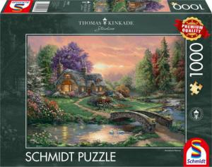 Schmidt Spiele Puzzle PQ 1000 Thomas Kinkade Romantyczny weekend 1