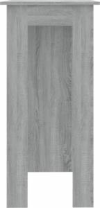 vidaXL Stolik barowy z półkami, szary dąb sonoma, 102x50x103,5 cm 6