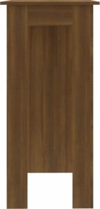 vidaXL Stolik barowy z półkami, brązowy dąb, 102x50x103,5 cm, płyta 6