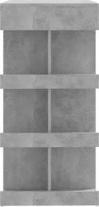 vidaXL Stolik barowy z półkami, szarość betonu, 100x50x101,5 cm, płyta 6