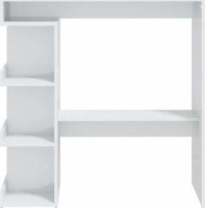 vidaXL Stolik barowy z półkami, wysoki połysk, biały, 100x50x101,5 cm 5