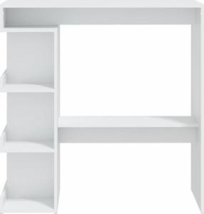 vidaXL Stolik barowy z półkami, biały, 100x50x101,5 cm, płyta wiórowa 5