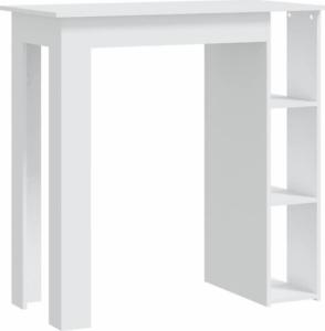 vidaXL Stolik barowy z półkami, biały, 102x50x103,5 cm, płyta wiórowa 2