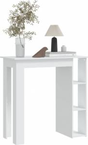 vidaXL Stolik barowy z półkami, biały, 102x50x103,5 cm, płyta wiórowa 3