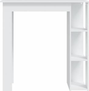 vidaXL Stolik barowy z półkami, biały, 102x50x103,5 cm, płyta wiórowa 5