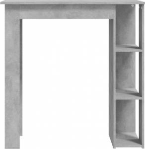 vidaXL Stolik barowy z półkami, szarość betonu, 102x50x103,5 cm 5