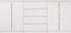 vidaXL Szafki boczne, 3 szt., białe, lite drewno sosnowe 5