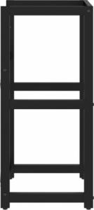 vidaXL Stelaż pod umywalkę, czarny, 40x38x83 cm, żelazny 4