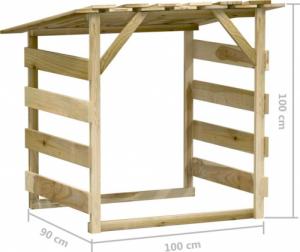 Drewutnia vidaXL 3096647 sosnowa 90 cm 8