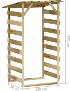 Drewutnia vidaXL 318380 sosnowa 90 cm 7