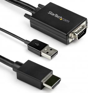 Kabel StarTech HDMI - D-Sub (VGA) + USB-A 2m czarny (VGA2HDMM2M) 1