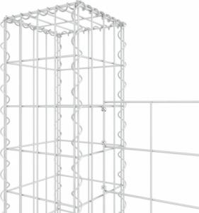 vidaXL 6 słupków gabionowych U-kształtnych, 620x20x150 cm, żelaznych! 5