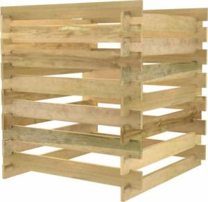 vidaXL Kompostownik z listew, 90x90x90 cm, impregnowana sosna 4