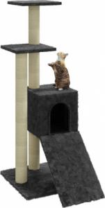 vidaXL Drapak dla kota z sizalowymi słupkami, ciemnoszary, 92 cm! 4