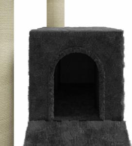 vidaXL Drapak dla kota z sizalowymi słupkami, ciemnoszary, 92 cm! 7