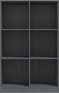 vidaXL Regał na książki, szary, 70x33x110 cm, lite drewno sosnowe! 6