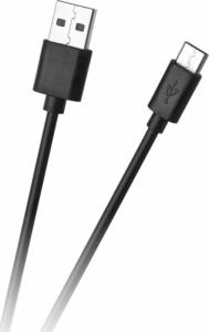 Kabel USB Foxconn USB-A - USB-C 1 m Czarny (GSM1000B) 1