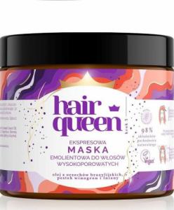 Hair Queen HAIR QUEEN_Ekspresowa maska emolientowa do włosów wysokoporowatych 400ml 1