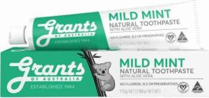 Grants of Australia GRANTS OF AUSTRALIA_Mild Mint Natural Toothpaste With Aloe Vera naturalna łągodząca pasta do zębów bez fluoru 110g 1