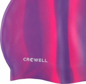 Crowell Czepek pływacki silikonowy Crowell Multi Flame fioletowo-różowy kol.05 1