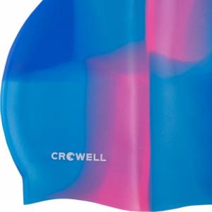 Crowell Czepek pływacki silikonowy Crowell Multi Flame niebiesko-różowy kol.09 1