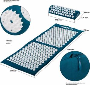 Movit Mata akupresurowa z poduszką MOVIT 130 x 50 cm - turkusowa 6