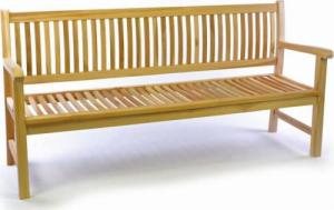 Divero 3 osobowa DIVERO ławka ogrodowa z drewna tekowego 180 cm 1