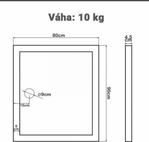 Brodzik Aquamarin Aquamarin Brodzik prostokątny 90 x 80 cm 2