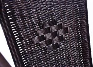 Garthen Krzesło ogrodowe Bistro rattanowe - czarne z brązową strukturą 5