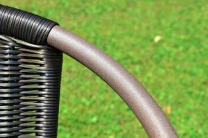 Garthen Krzesło ogrodowe Bistro rattanowe - czarne z brązową strukturą 6