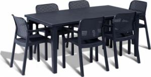 Allibert Krzesło ogrodowe plastikowe Samanna - brązowe 4