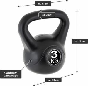 Kettlebell Maxxiva MAXXIVA Kettlebell, czarny, 3 kg 4