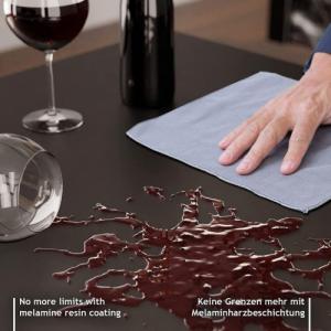 Miadomodo MIADOMODO Stół do jadalni dla 4 osób, czarny, 80x80x76,5 cm 4