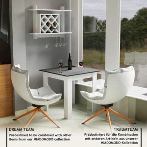 Miadomodo MIADOMODO Stół do jadalni dla 4 osób, czarny, 80x80x76,5 cm 7