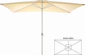 Garthen Ogrodowy parasol - prostokątny 2x3 m - champagne 1