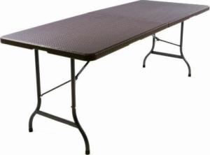 Garthen Ogrodowy stół składany z ratanowym wzorem - 180 x 75 cm 1